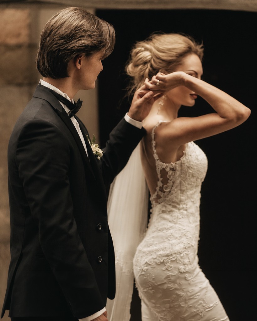 International couple at their destination wedding in Georgia